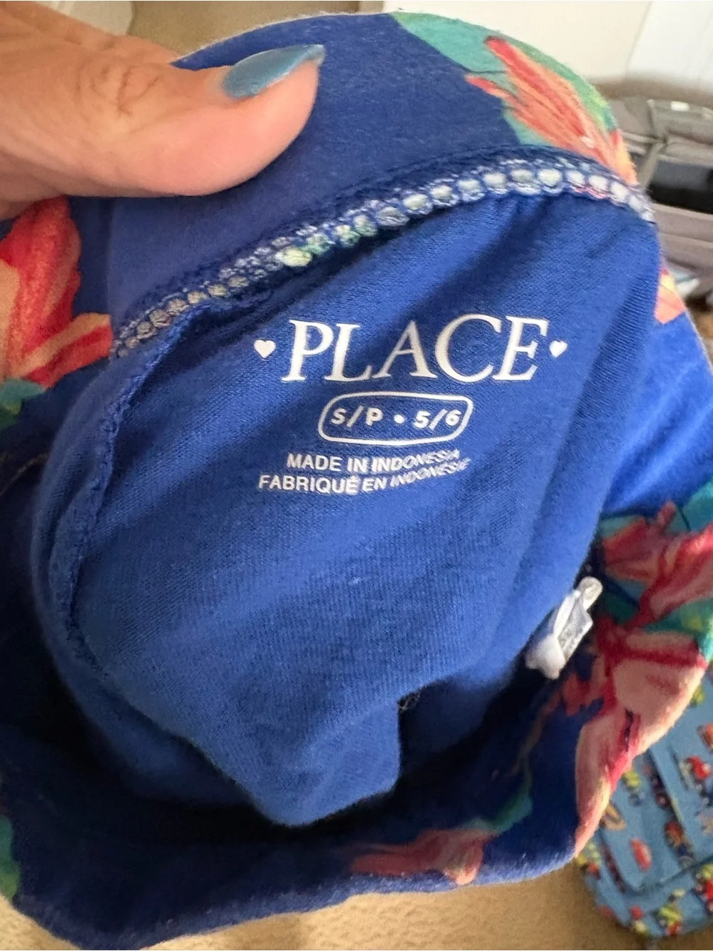 The Children's Place Blue Floral Skort with Pink & Green Accents